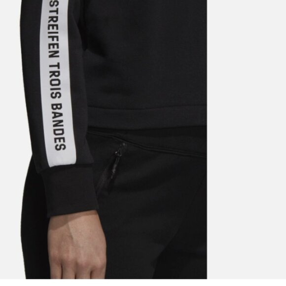 Adidas Originals Women's Sports ID Sweatshirt Black Size Large - Picture 5 of 10